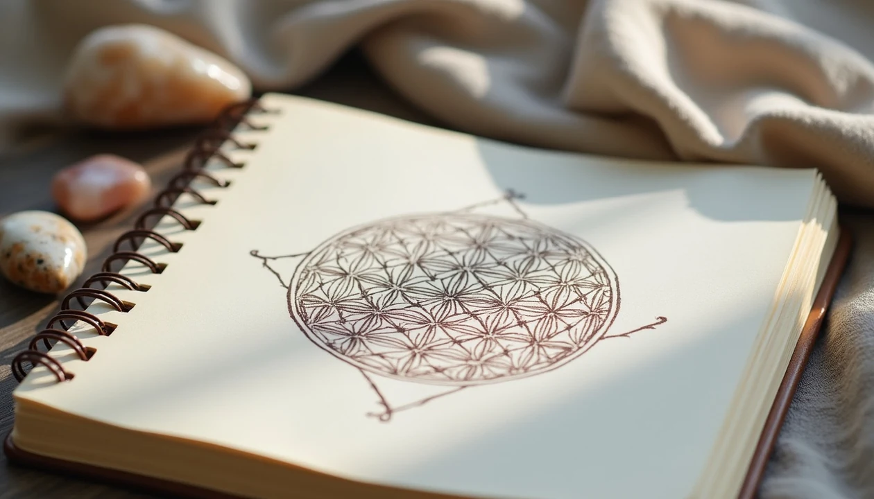 Flower of Life sacred geometry meditation journal